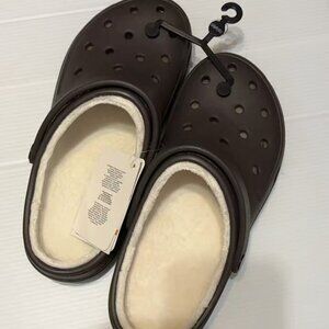 CROCS Men's Ralen Lined Faux Fur Brown Clog Size M10 / W12